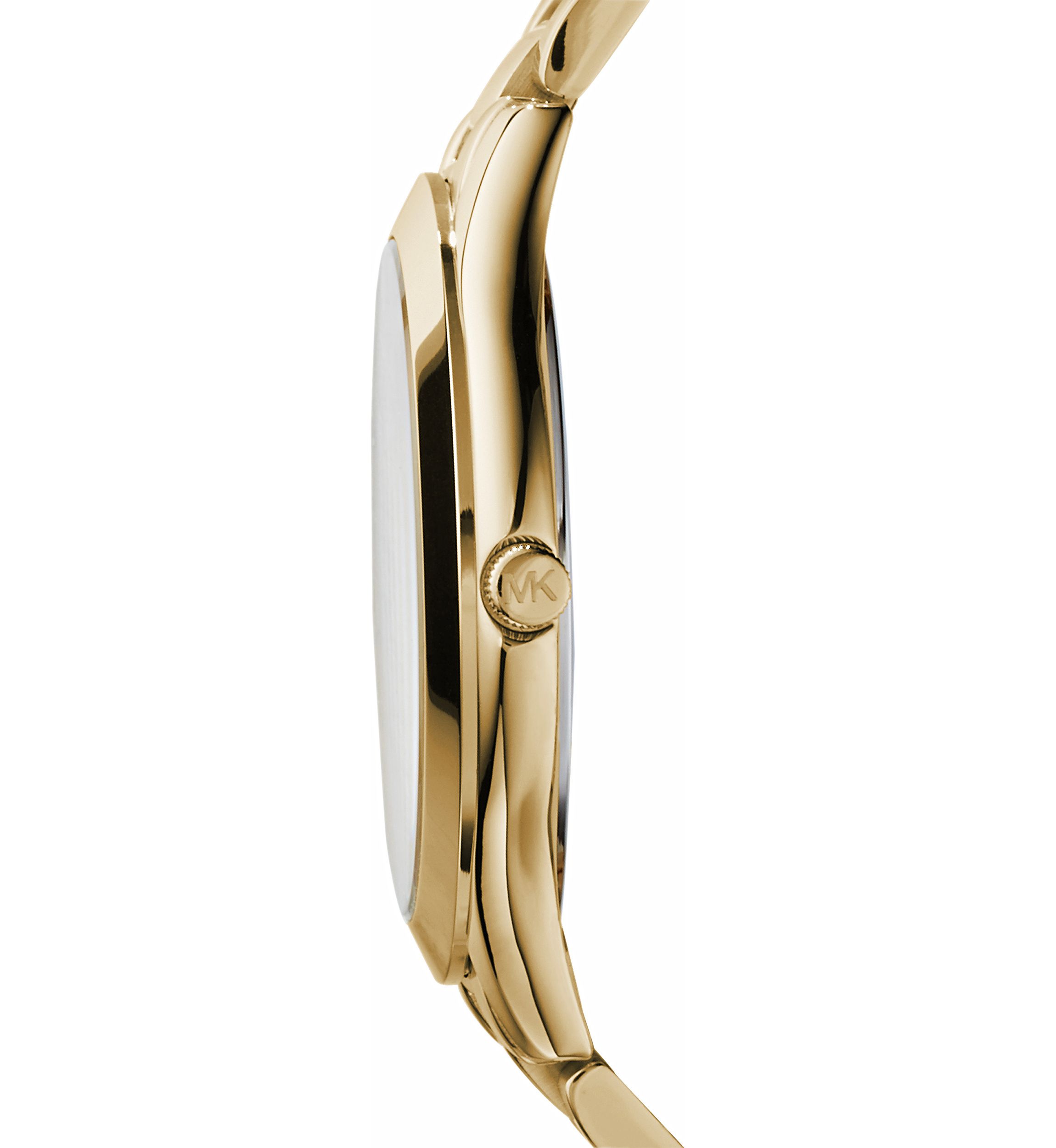 Gold Tone Stainless Steel Slim Runway Watch