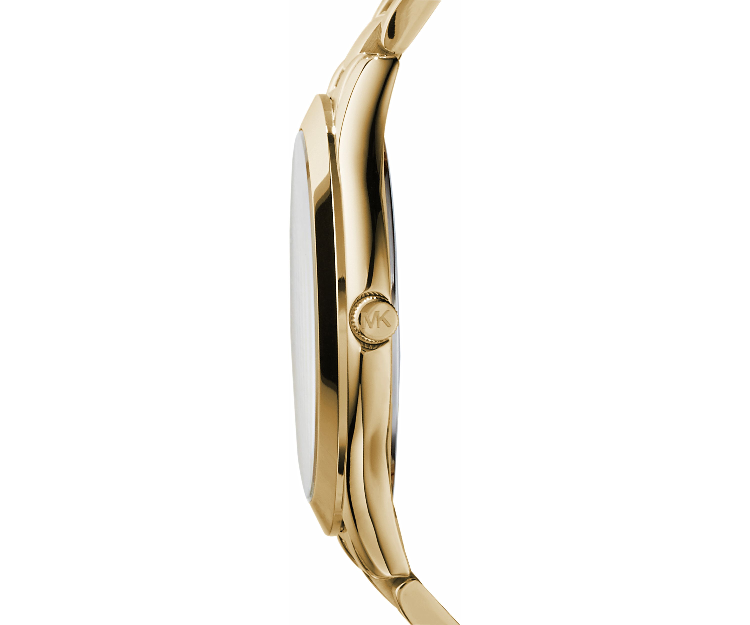 Gold Tone Stainless Steel Slim Runway Watch