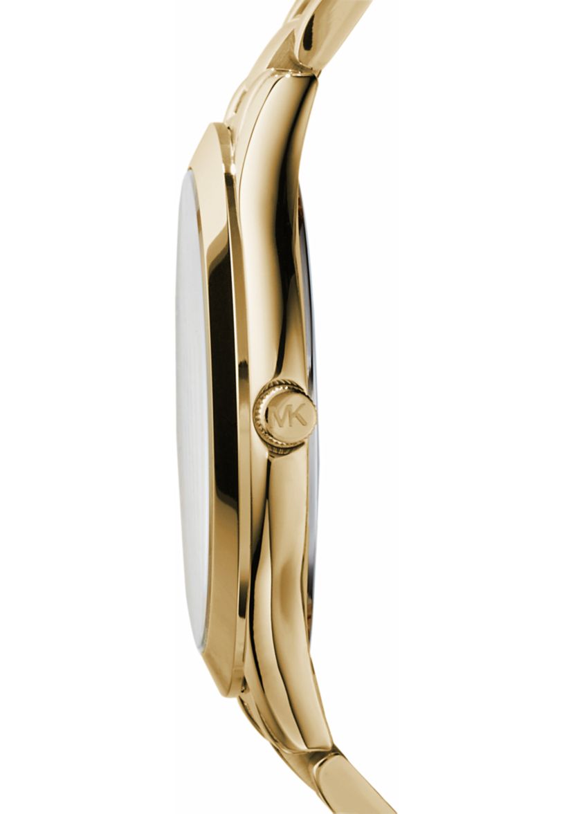 Gold Tone Stainless Steel Slim Runway Watch