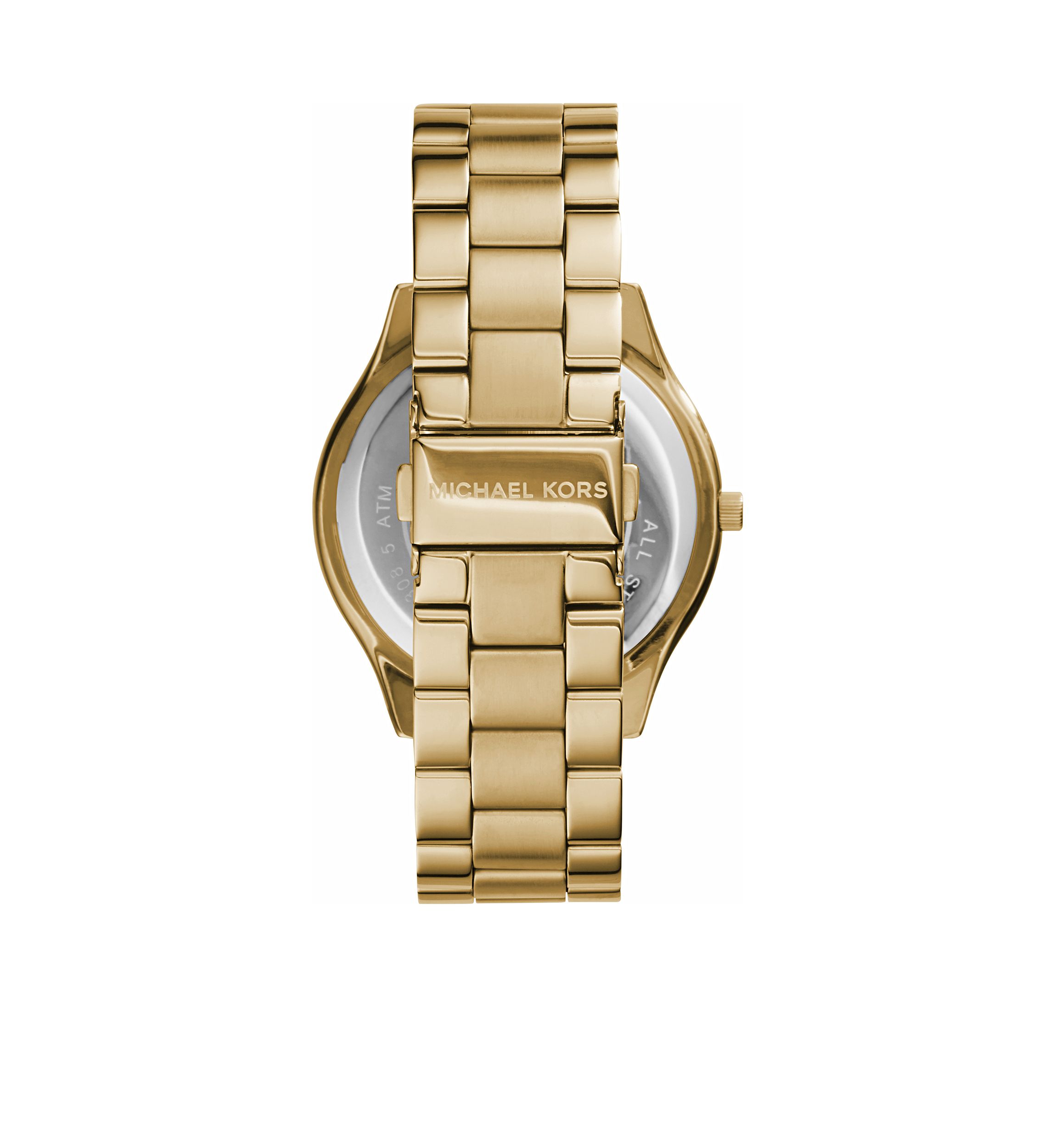 Gold Tone Stainless Steel Slim Runway Watch
