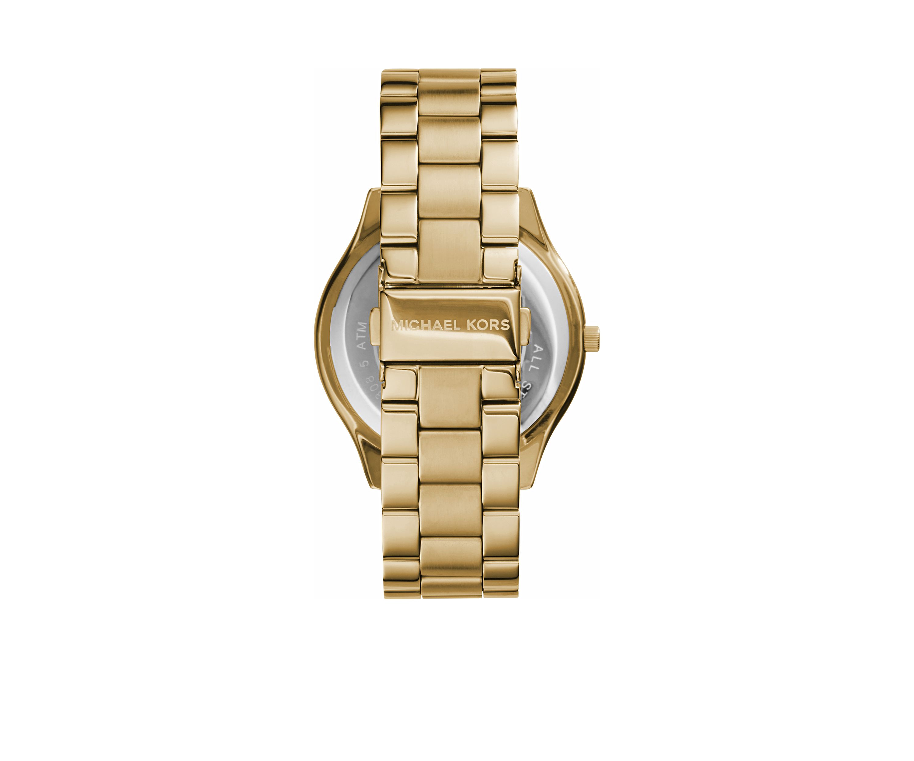 Gold Tone Stainless Steel Slim Runway Watch