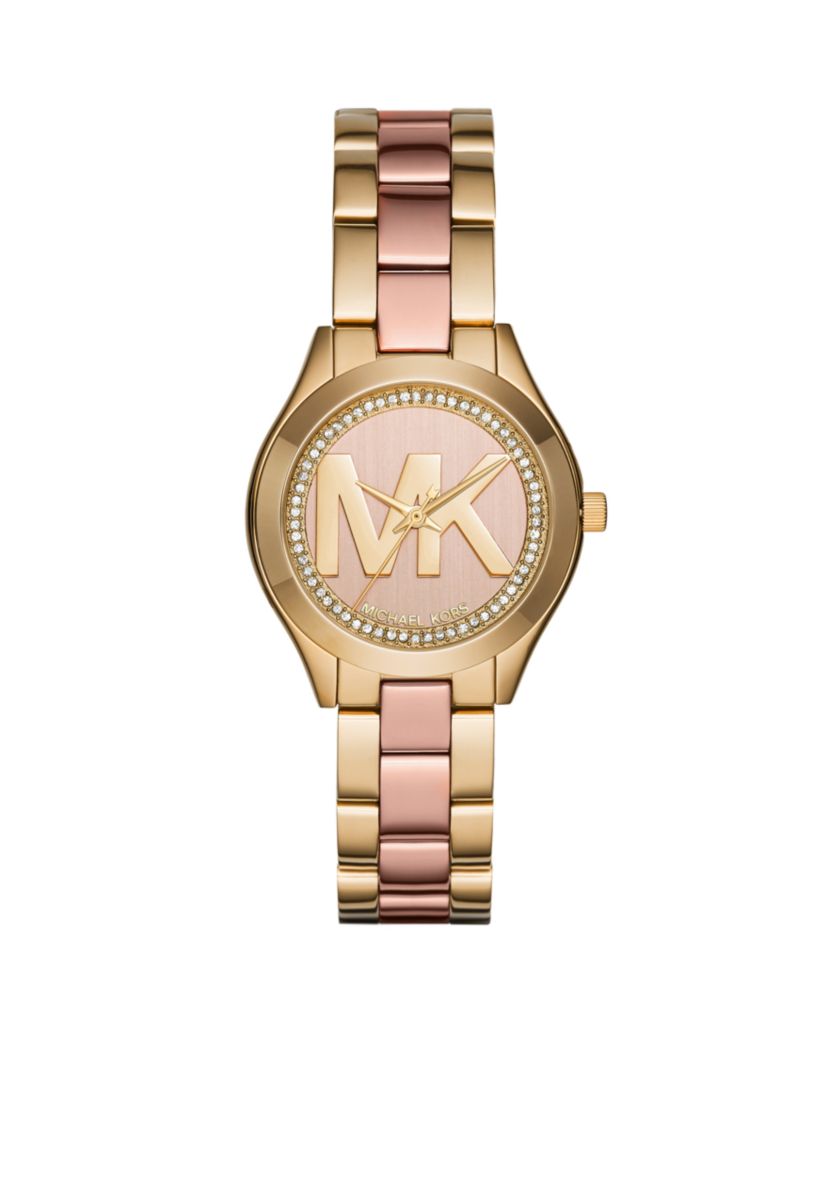 Womens Mini Slim Runway Two-Tone Three-Hand Watch