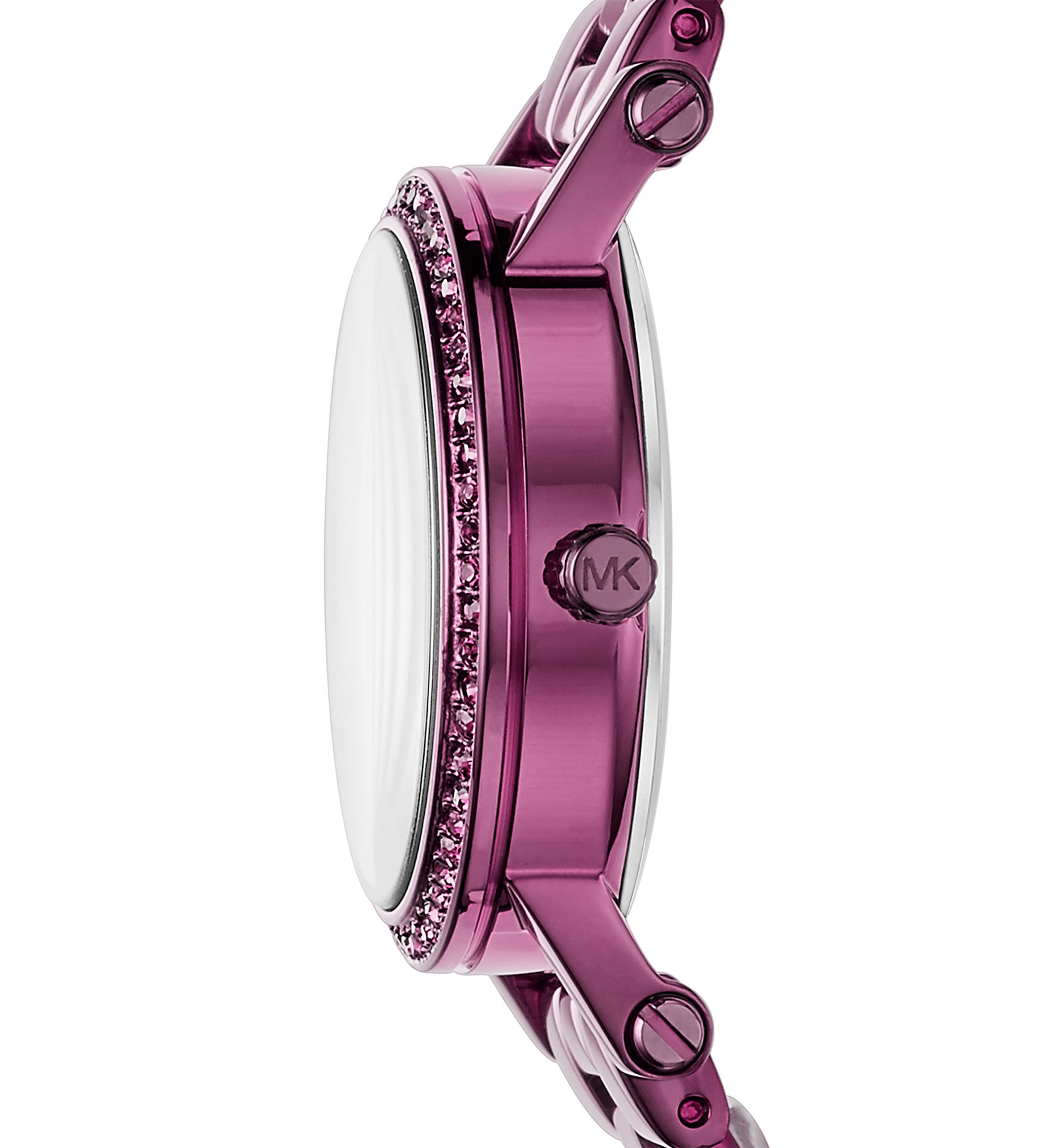 Stainless Steel Purple IP Petite Norie Pavé Watch