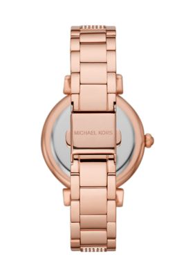 Abbey Three-Hand Rose Gold-Tone Stainless Steel Watch