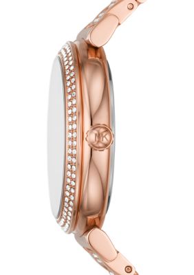 Abbey Three-Hand Rose Gold-Tone Stainless Steel Watch