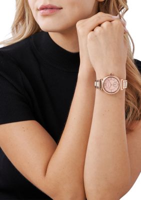 Abbey Three-Hand Rose Gold-Tone Stainless Steel Watch