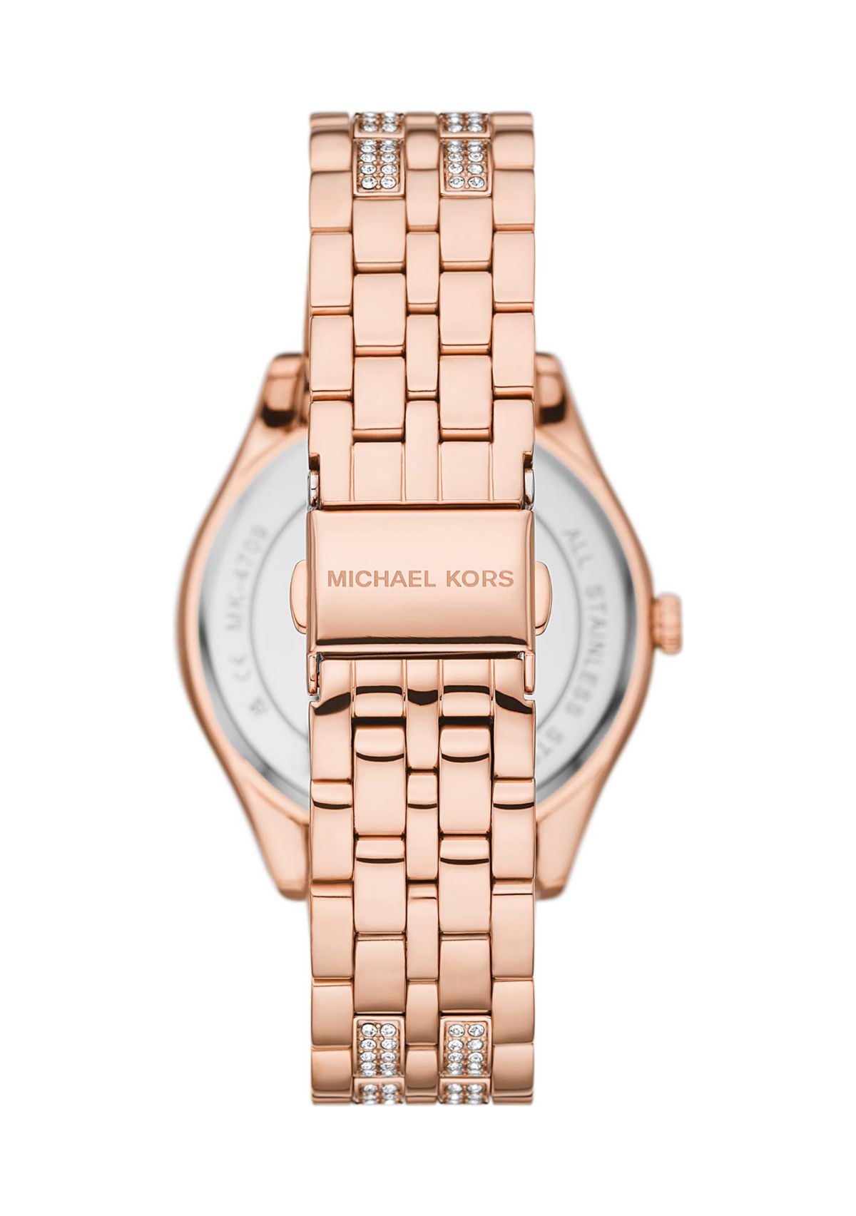Harlowe Three Hand Rose Gold Tone Stainless Steel Watch