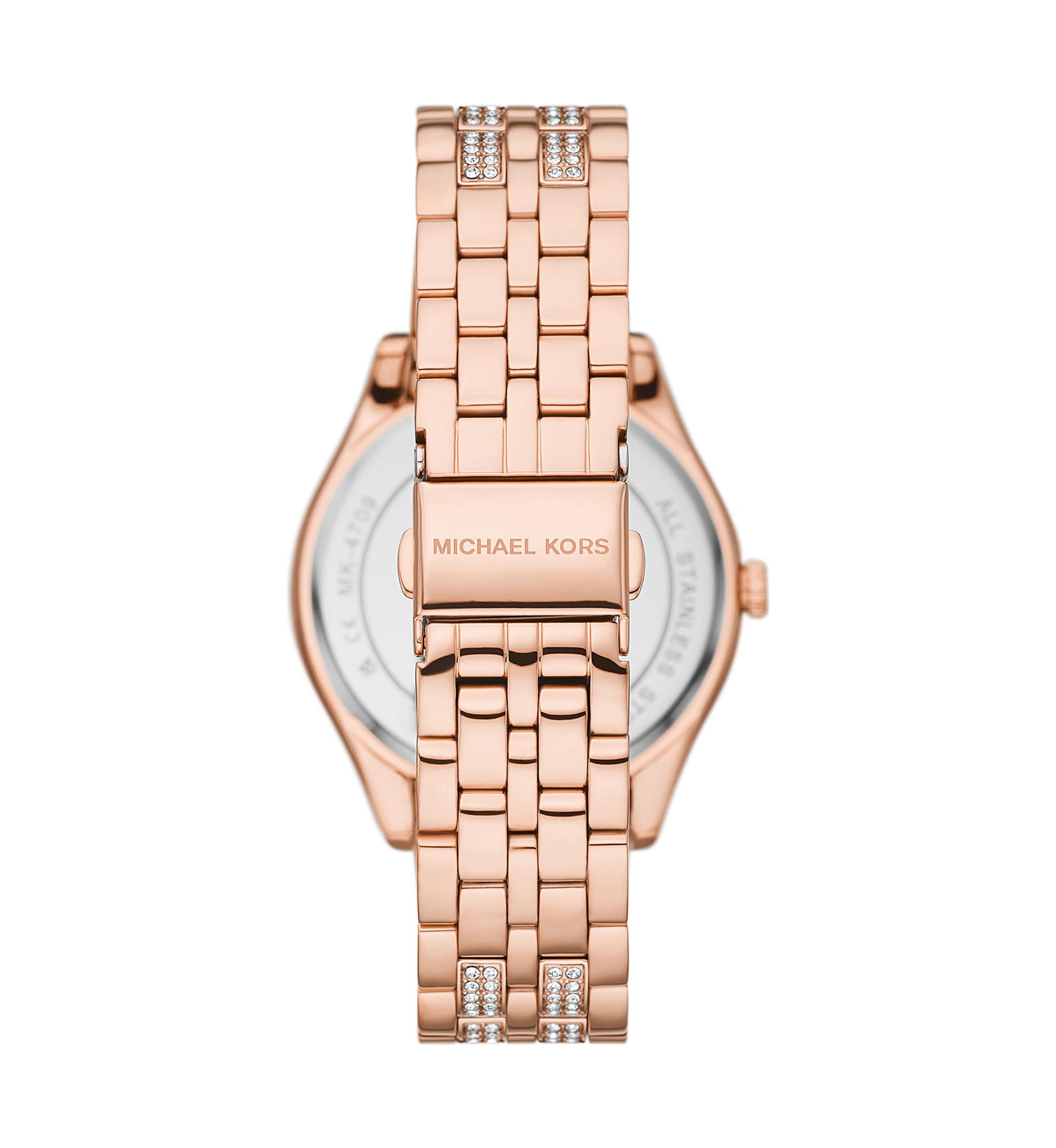 Harlowe Three Hand Rose Gold Tone Stainless Steel Watch