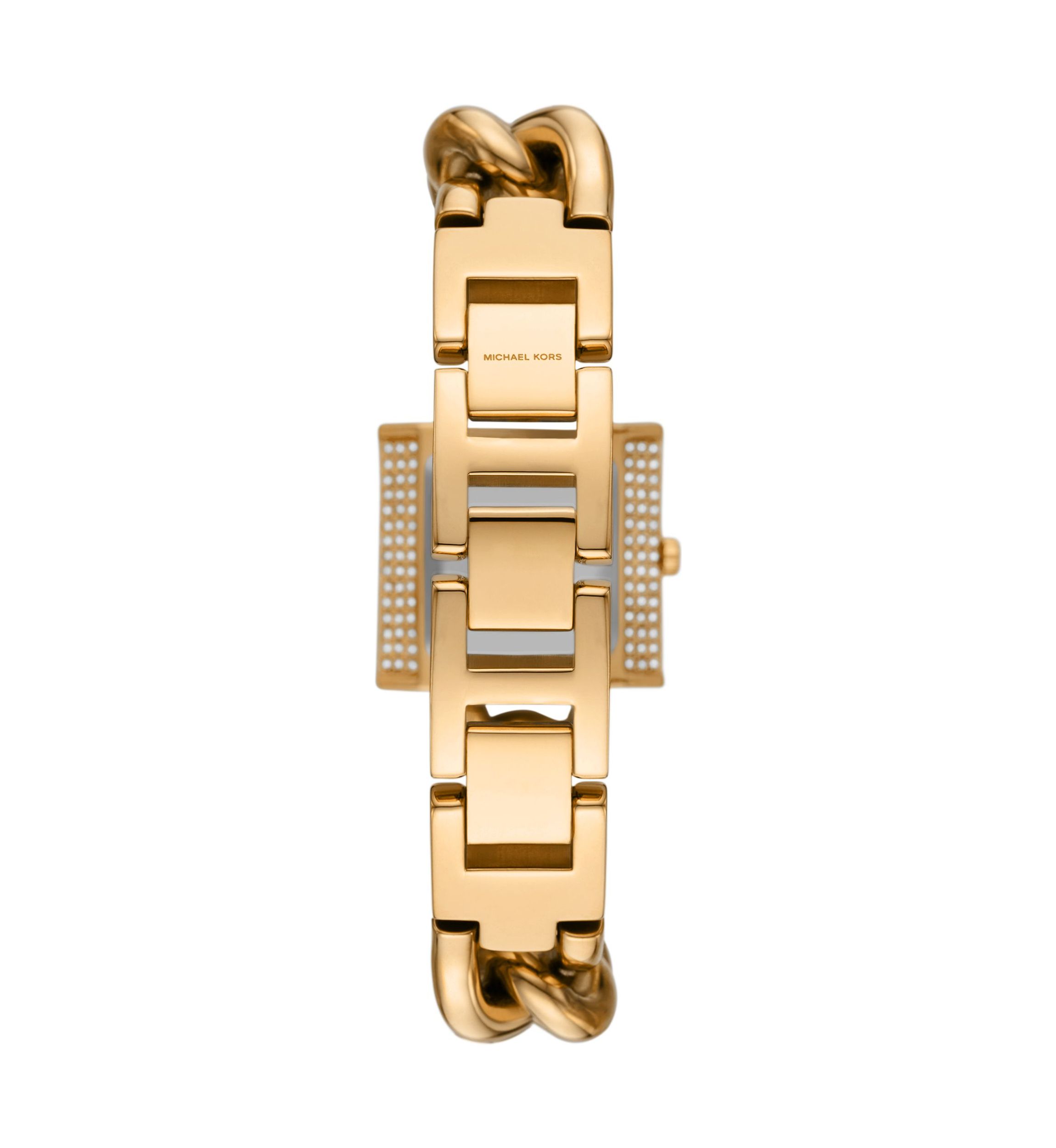 Gold Tone Stainless Steel Chunky Fringe Crystal Drops Watch