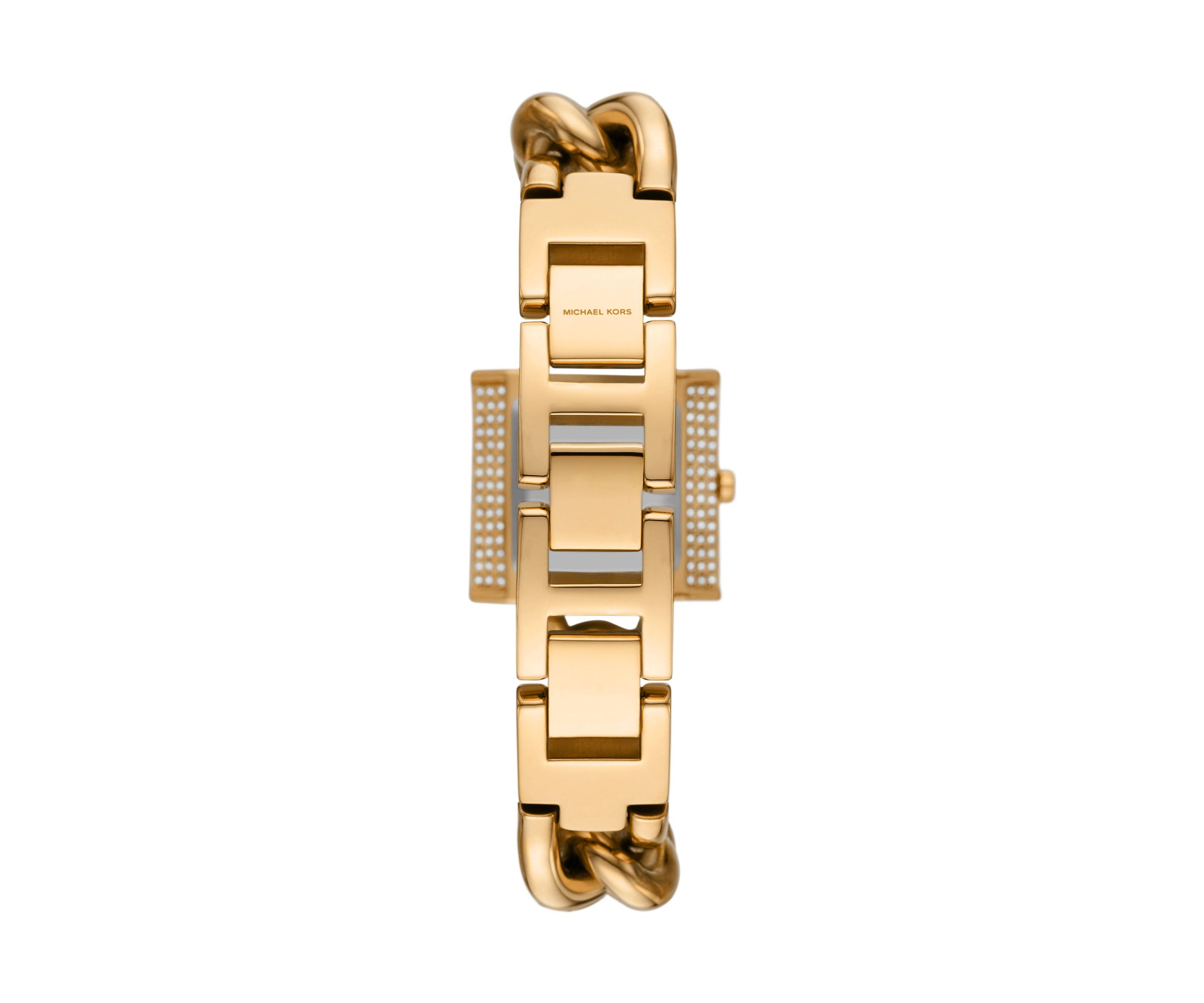 Gold Tone Stainless Steel Chunky Fringe Crystal Drops Watch