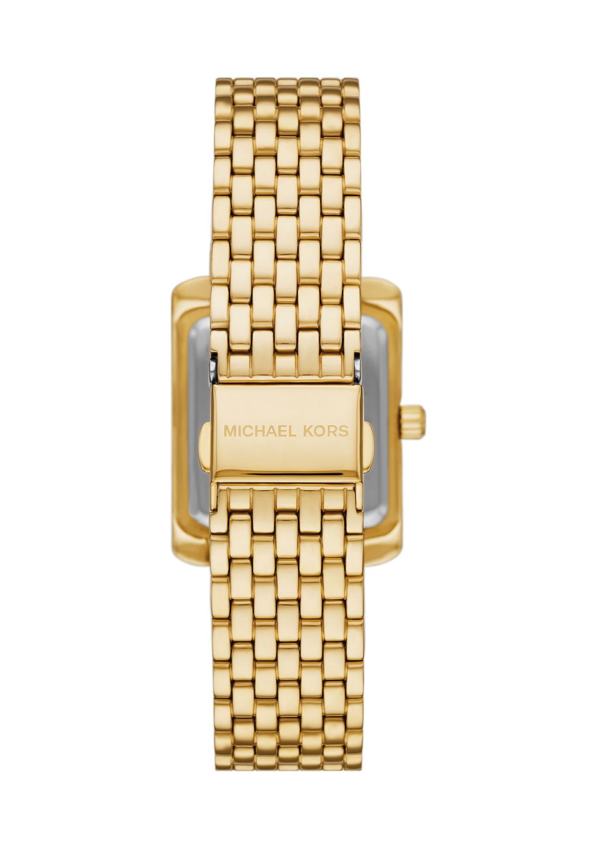 Womens Gold Tone Stainless Steel Crystal Watch