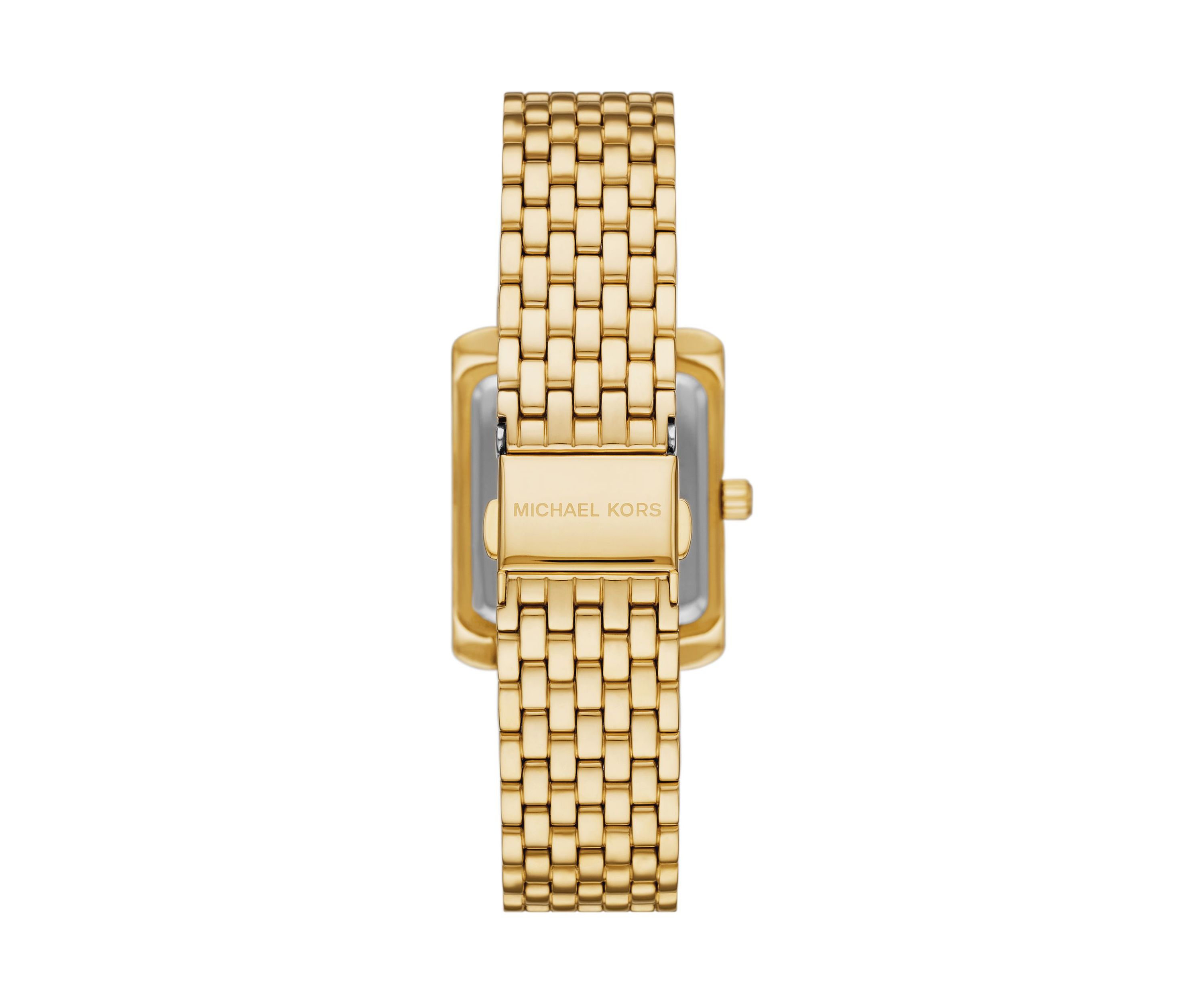 Womens Gold Tone Stainless Steel Crystal Watch