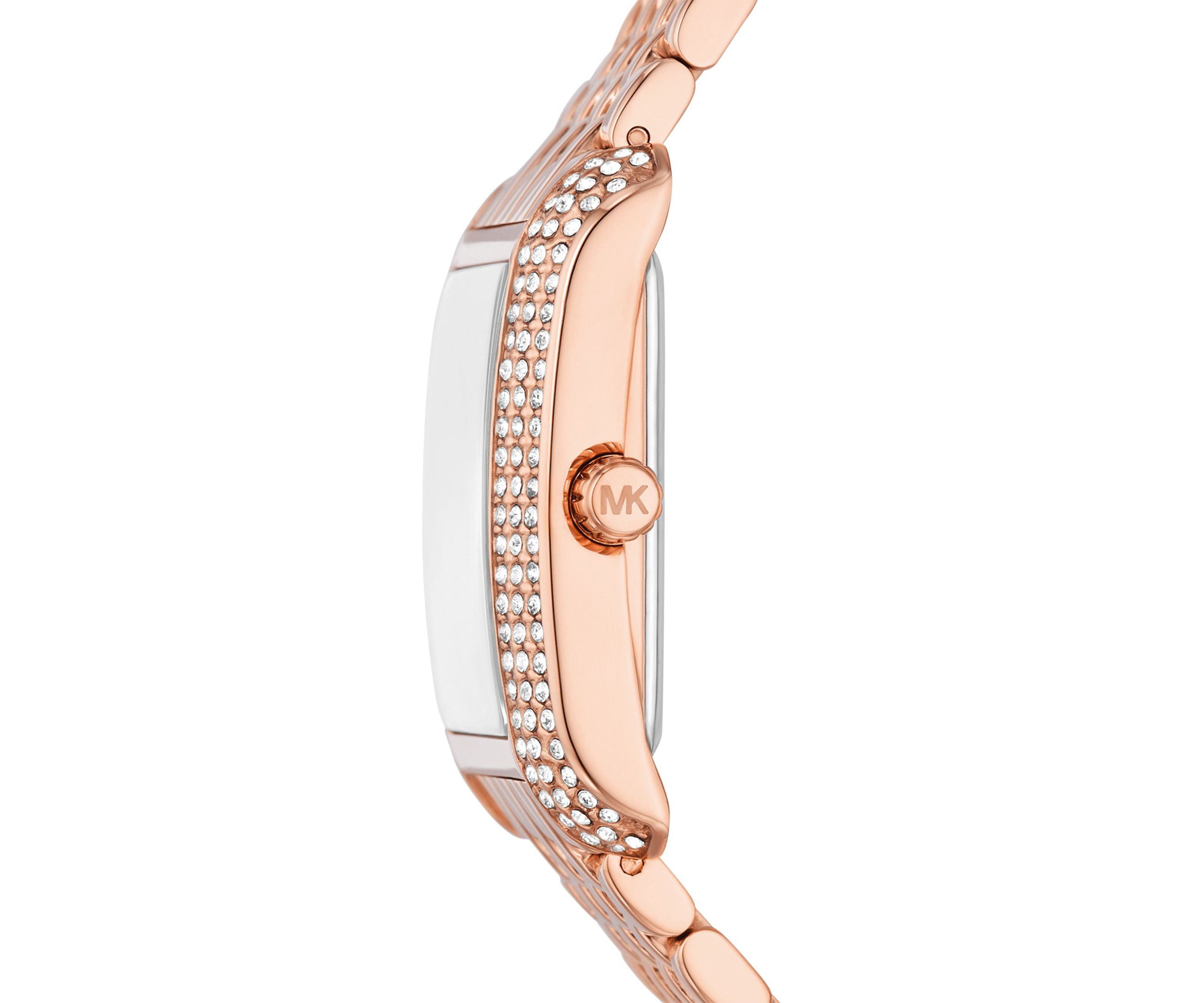 Women Rose Gold Stainless Steel Crystal Watch