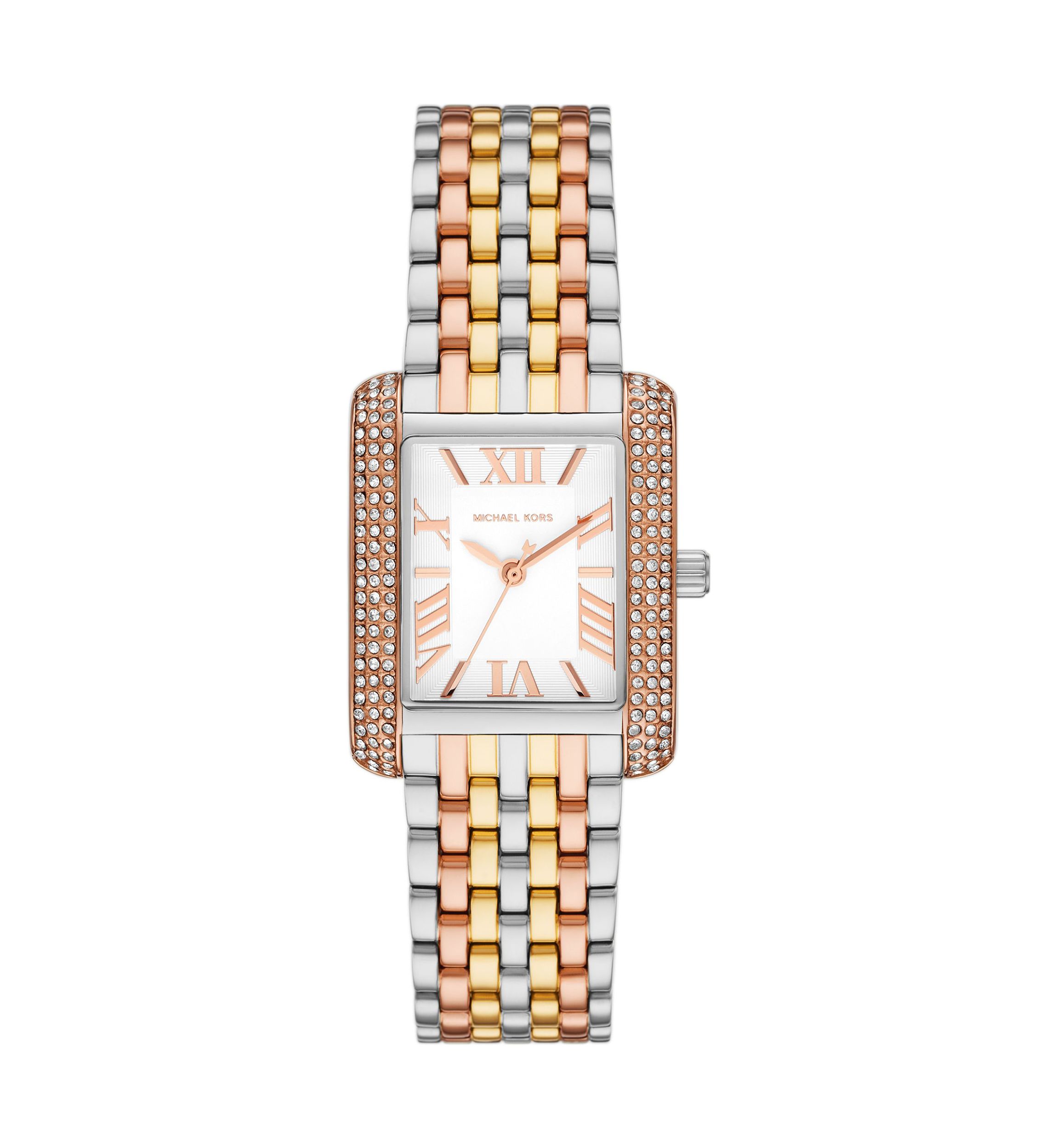 Womens Tri Tone Stainless Steel Watch