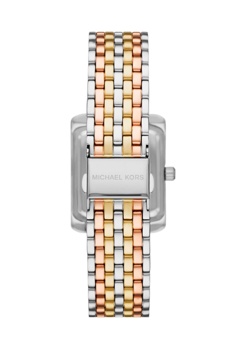 Womens Tri Tone Stainless Steel Watch