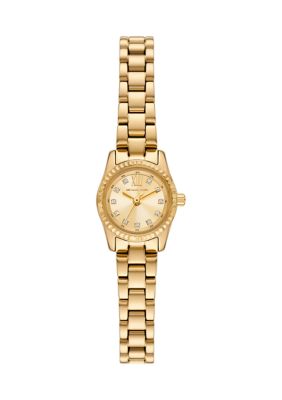 Michael Kors Women's Gold Tone Micro Lexington Bracelet Watch