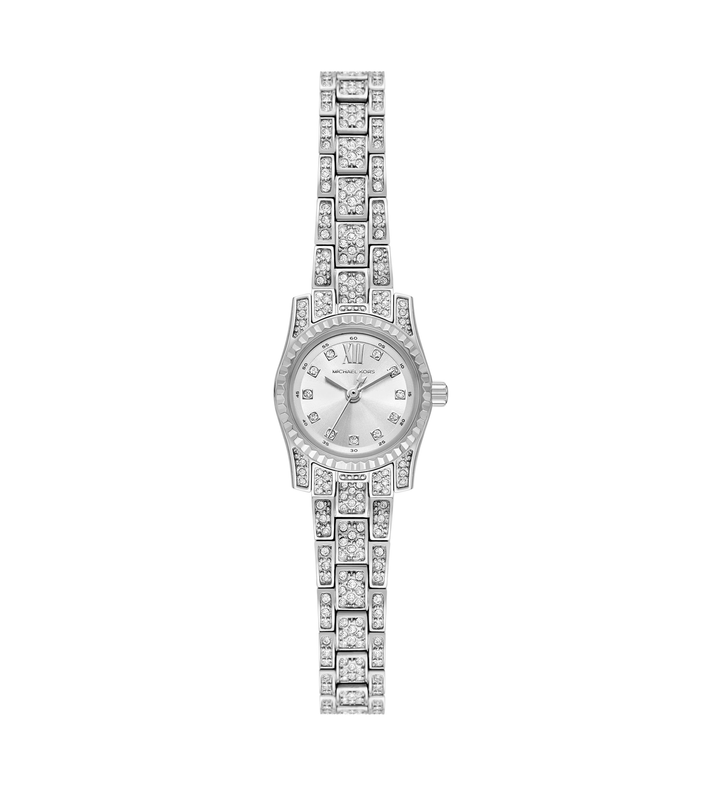 Silver Tone Pavé Micro Lexington Bracelet Watch