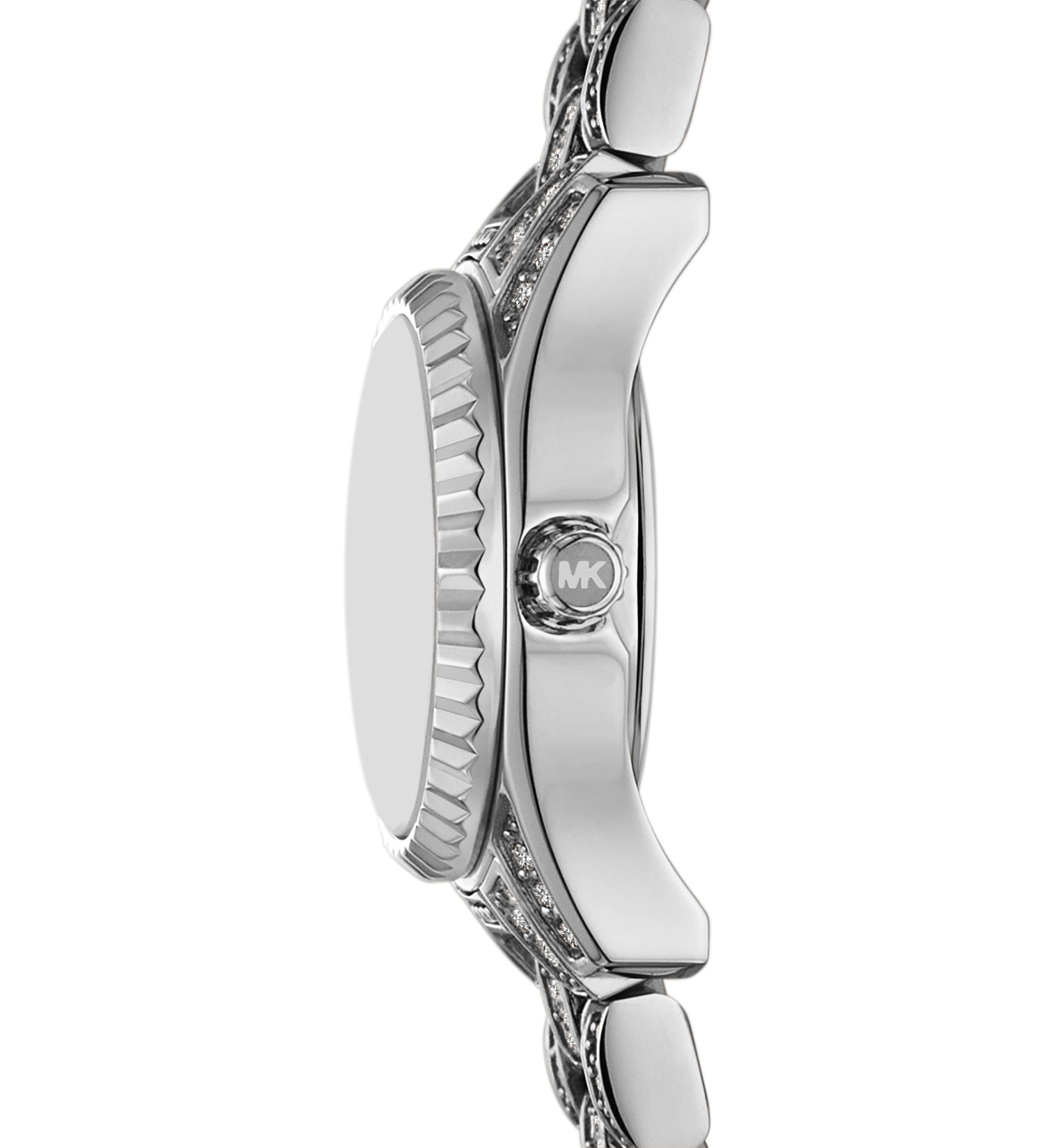 Silver Tone Pavé Micro Lexington Bracelet Watch