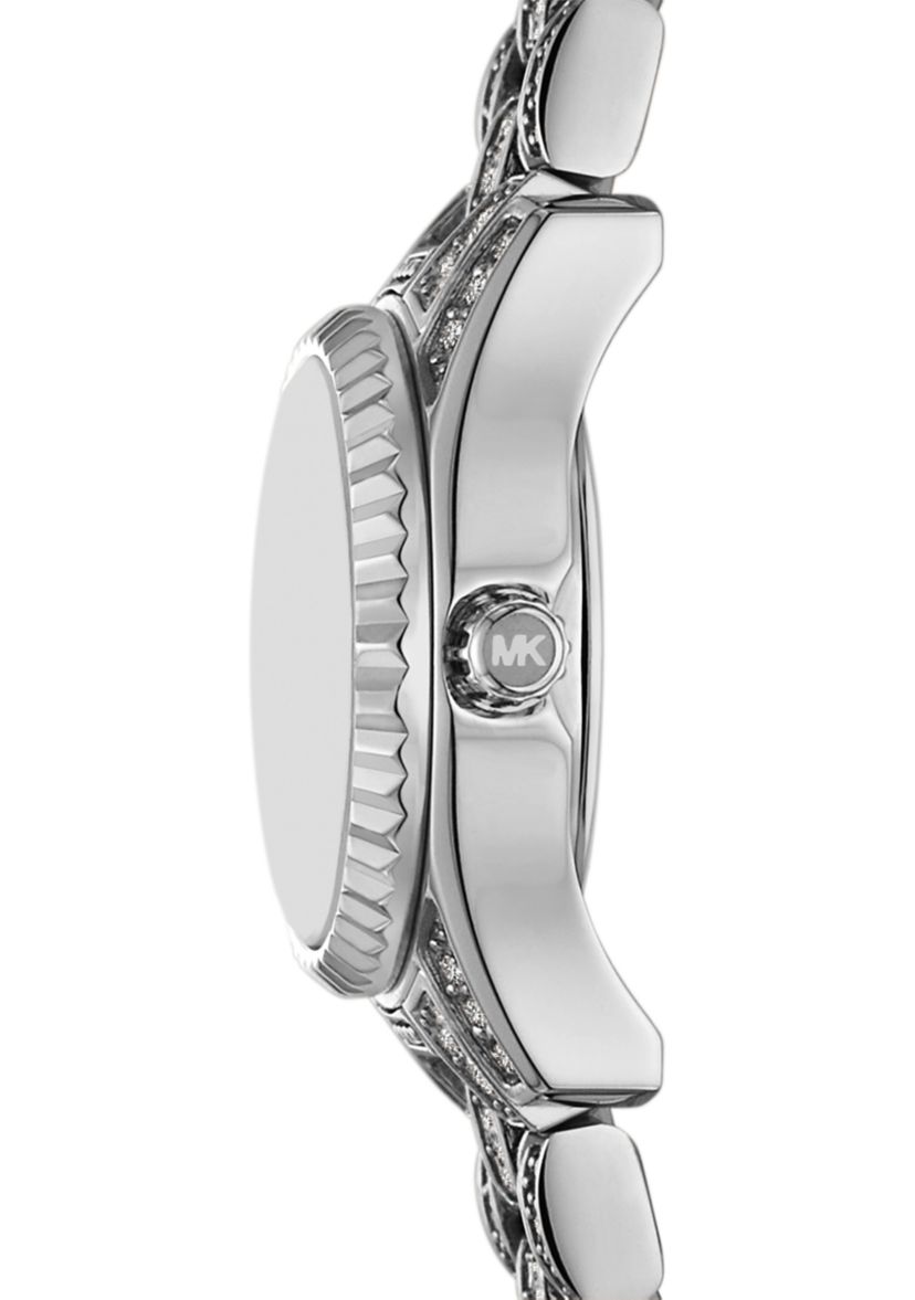 Silver Tone Pavé Micro Lexington Bracelet Watch