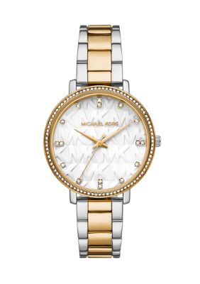 Michael Kors Women's White Gold Tone Analog Watch