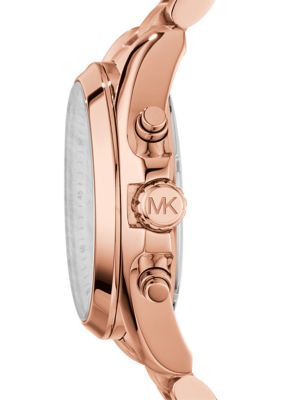 Michael Kors Women's Rose Gold-Tone Stainless Steel Oversized Bradshaw Watch  | belk