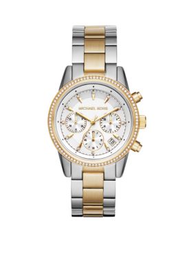 Michael Kors Women's Ritz Two-Tone Chronograph Watch -  0796483317086