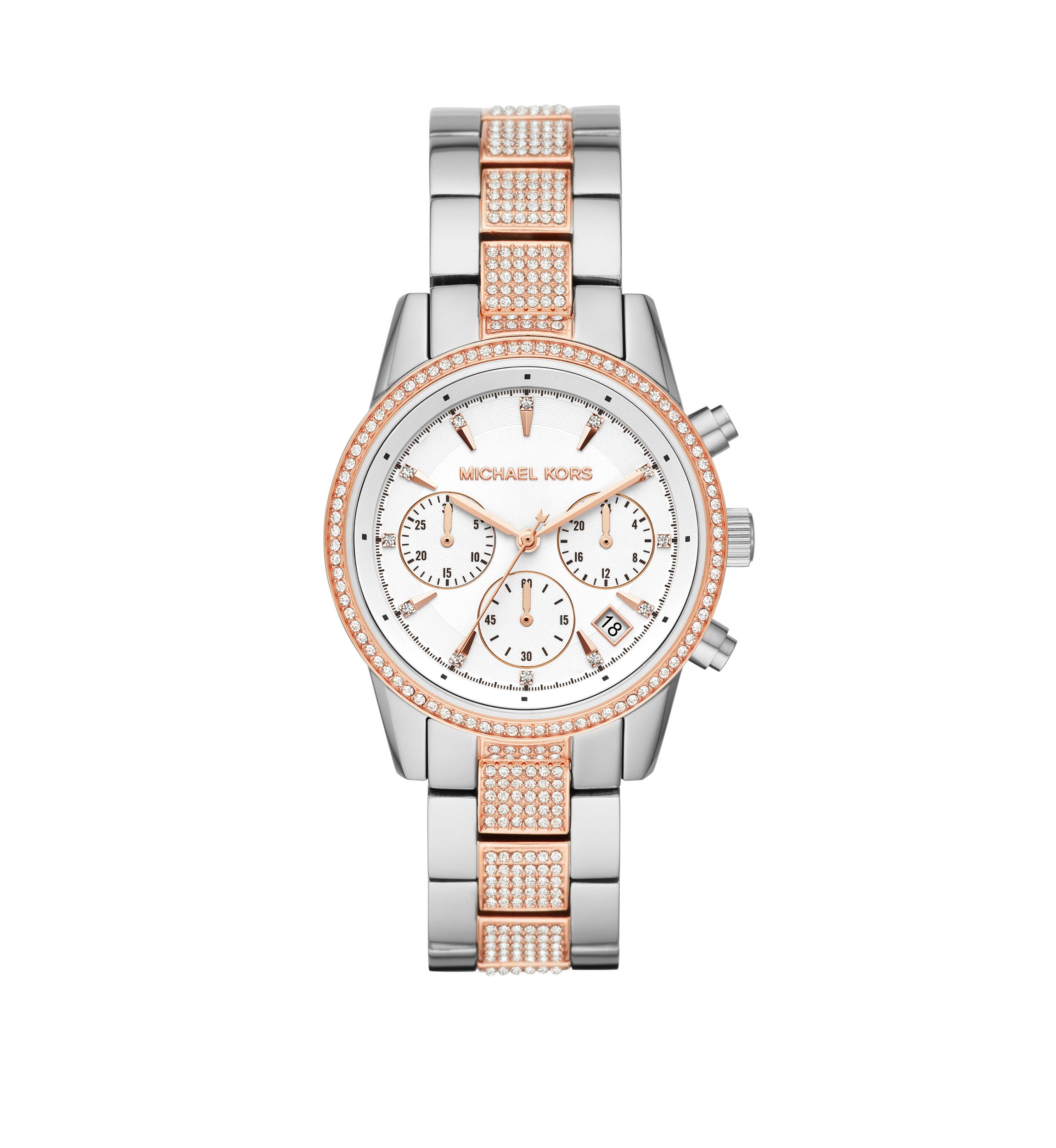 Womens Ritz Chronograph Two Tone Stainless Steel Watch