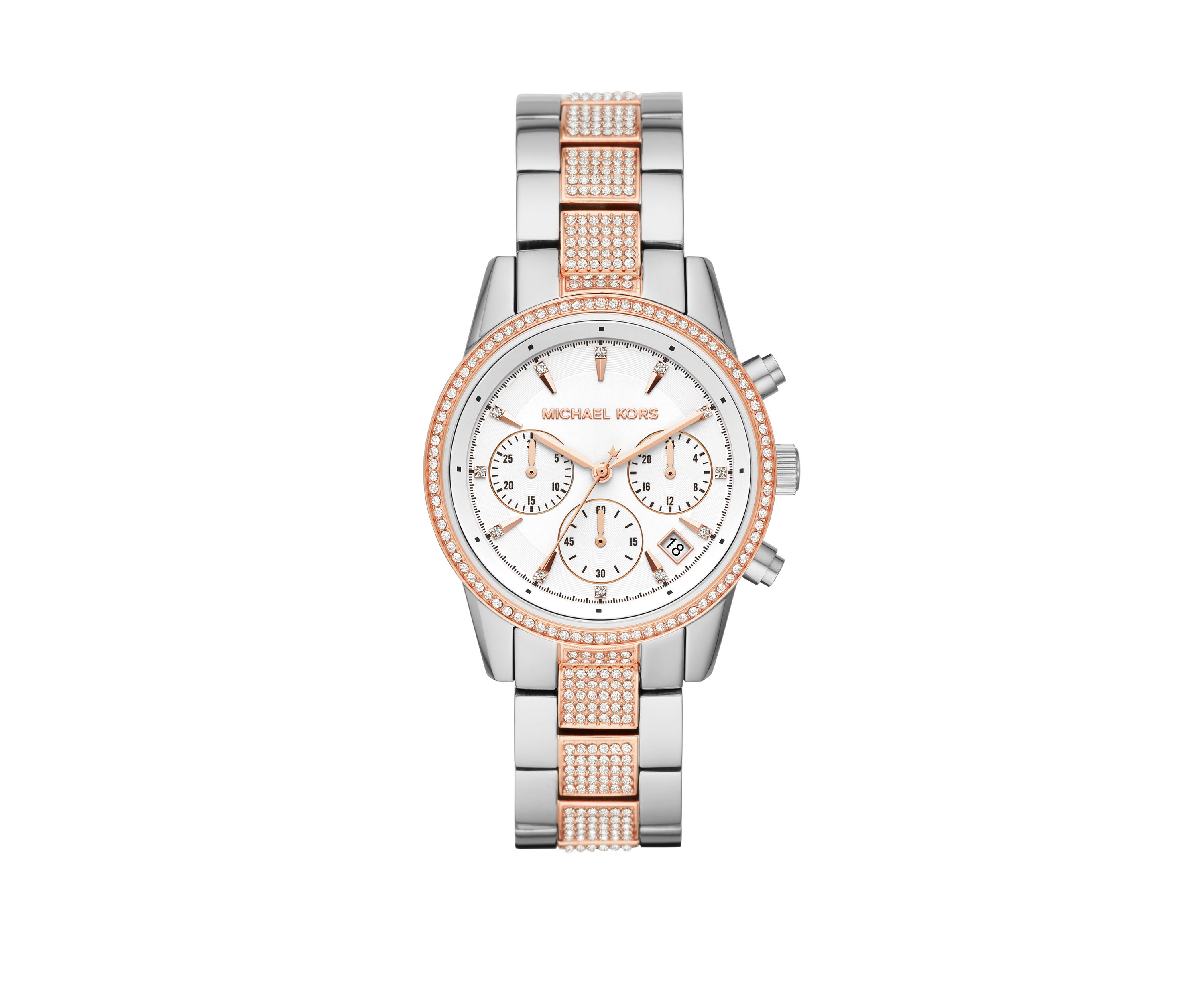 Womens Ritz Chronograph Two Tone Stainless Steel Watch
