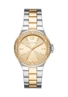 Michael Kors Women's Two-Tone Lennox Three-Hand Stainless Steel Watch