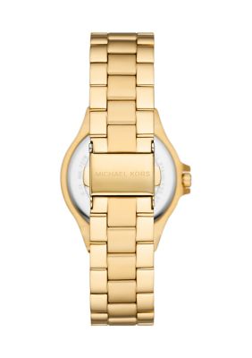 Gold Tone Stainless Steel Mini Lennox Three Hand Watch