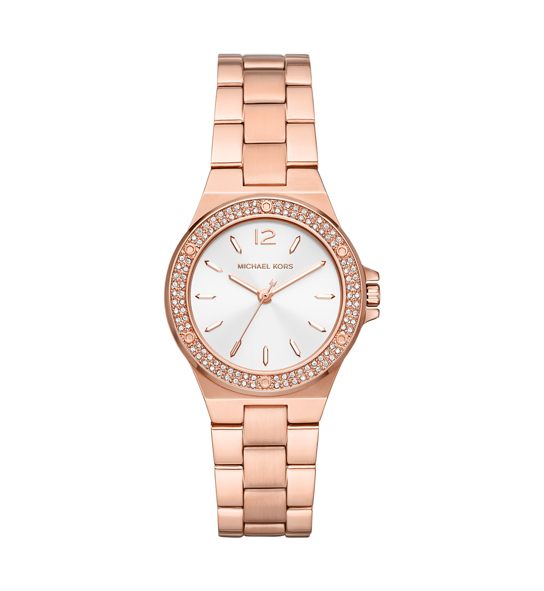 Rose Gold Tone Stainless Steel Mini Lennox Three Hand Watch