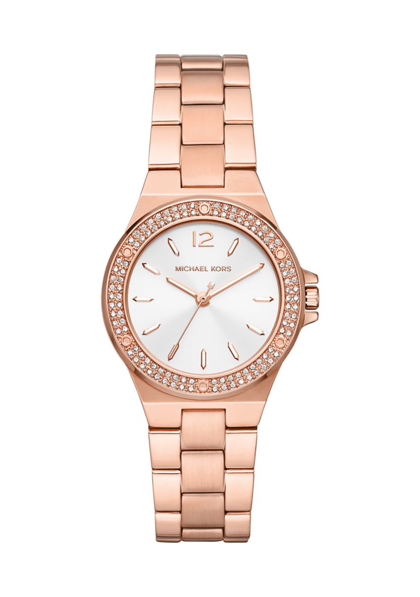 Rose Gold Tone Stainless Steel Mini Lennox Three Hand Watch