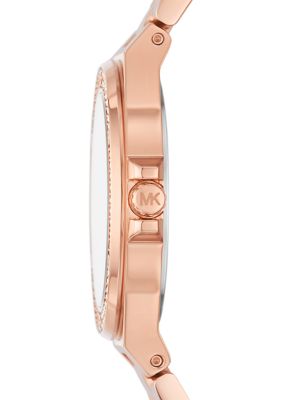 Rose Gold Tone Stainless Steel Mini Lennox Three Hand Watch