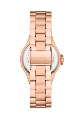 Rose Gold Tone Stainless Steel Mini Lennox Three Hand Watch