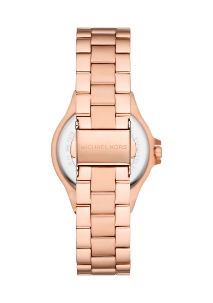 Rose Gold Tone Stainless Steel Mini Lennox Three Hand Watch