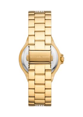 Women's Gold Tone Stainless Steel Crystal Embellished Watch