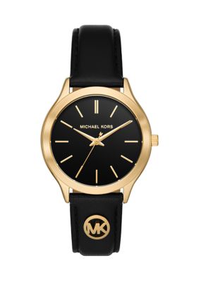 Michael Kors Women's Black Gold Tone Analog Watch