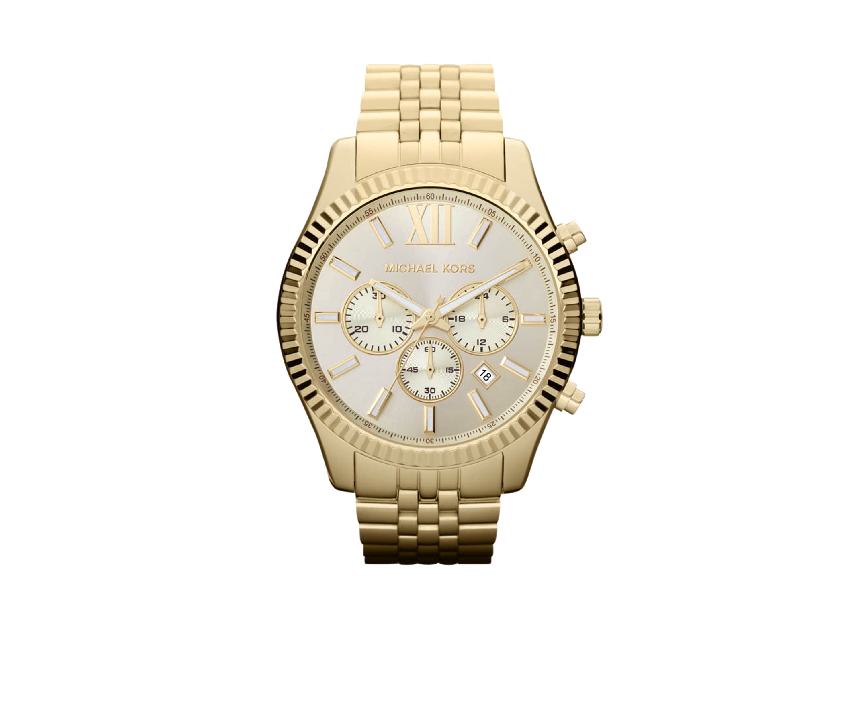 Mens Gold-Tone Stainless Steel Lexington Chronograph Watch
