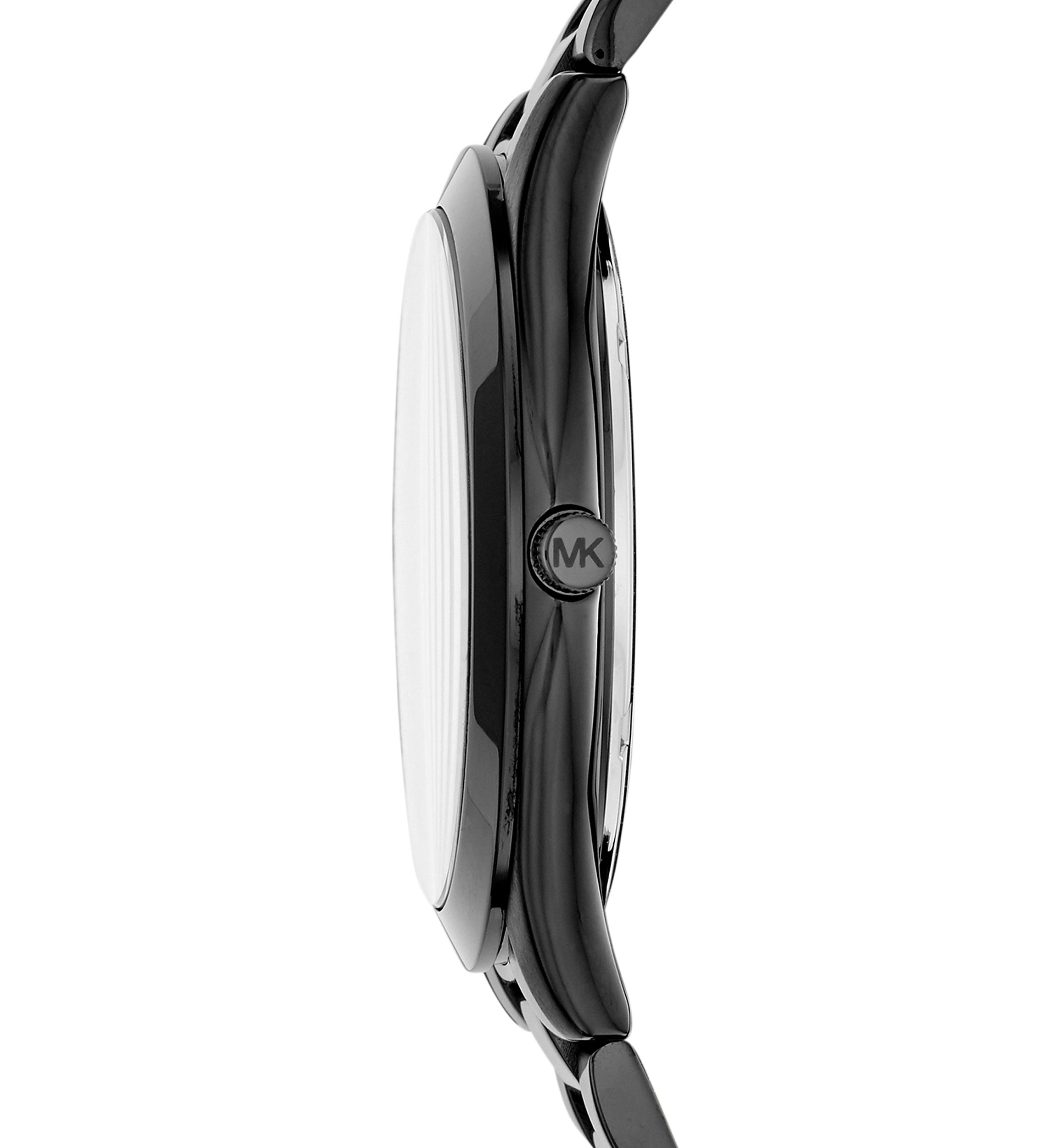 Slim Runway Black Ion Plated Stainless Steel Bracelet Watch 