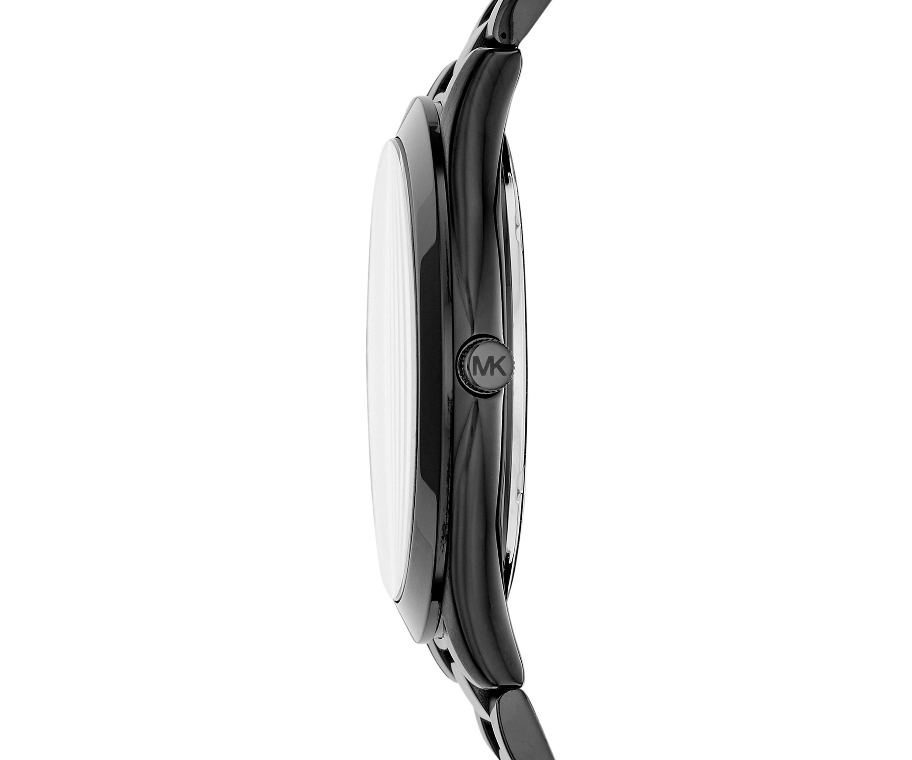 Slim Runway Black Ion Plated Stainless Steel Bracelet Watch 