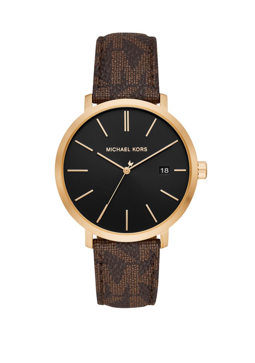  Blake Three Hand Brown PVC Leather Watch