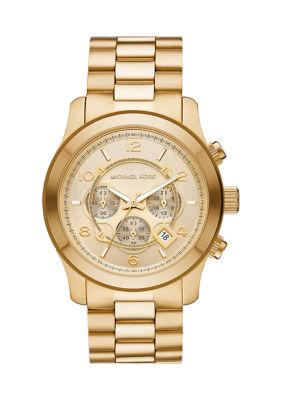 Michael Kors Men's Runway Chronograph Gold Tone Stainless Steel Watch