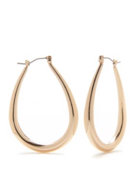 Kim Rogers® Sensitive Skin Gold Tone Oval Hoop Earrings | belk