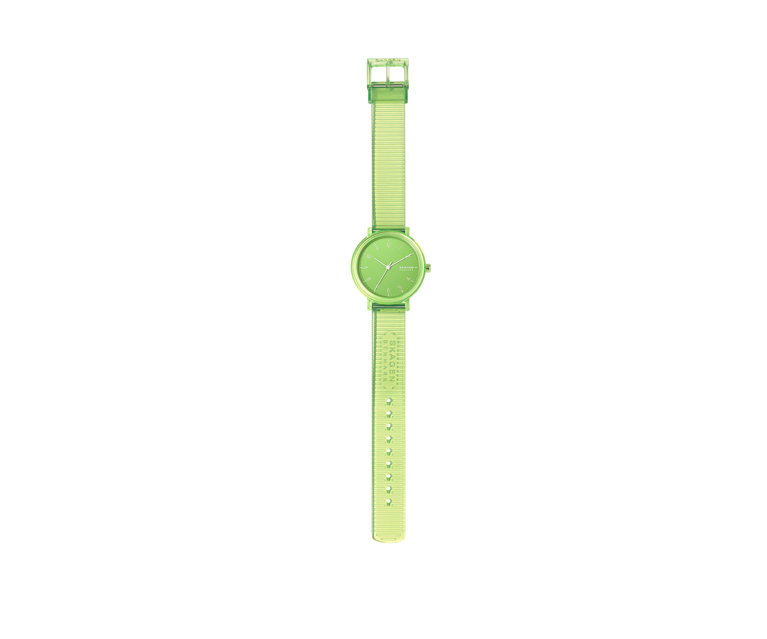 Aaren Green Silicone Watch 
