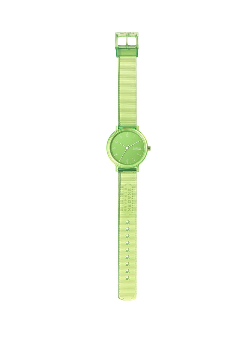 Aaren Green Silicone Watch 