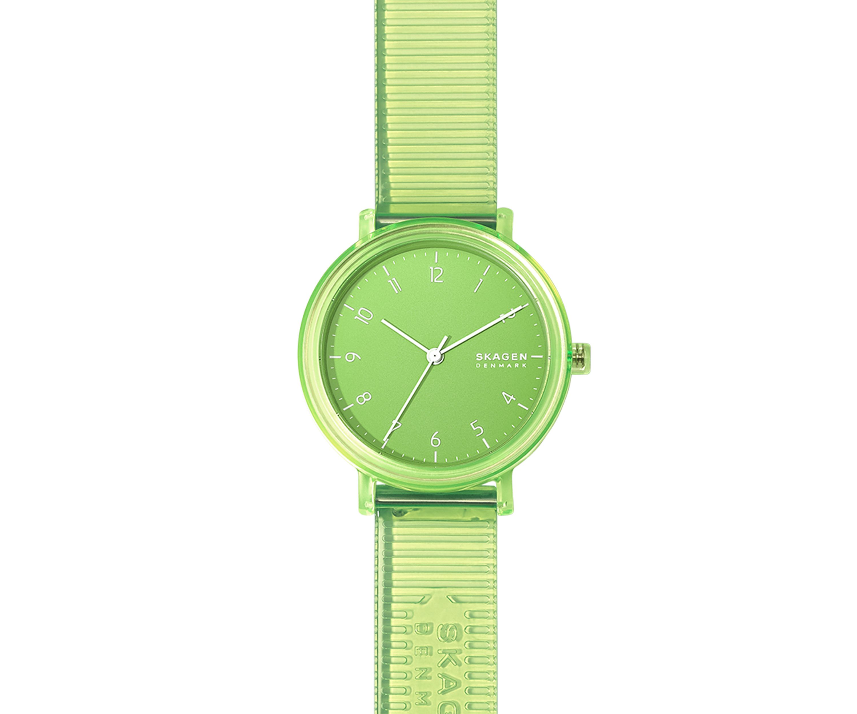Aaren Green Silicone Watch 