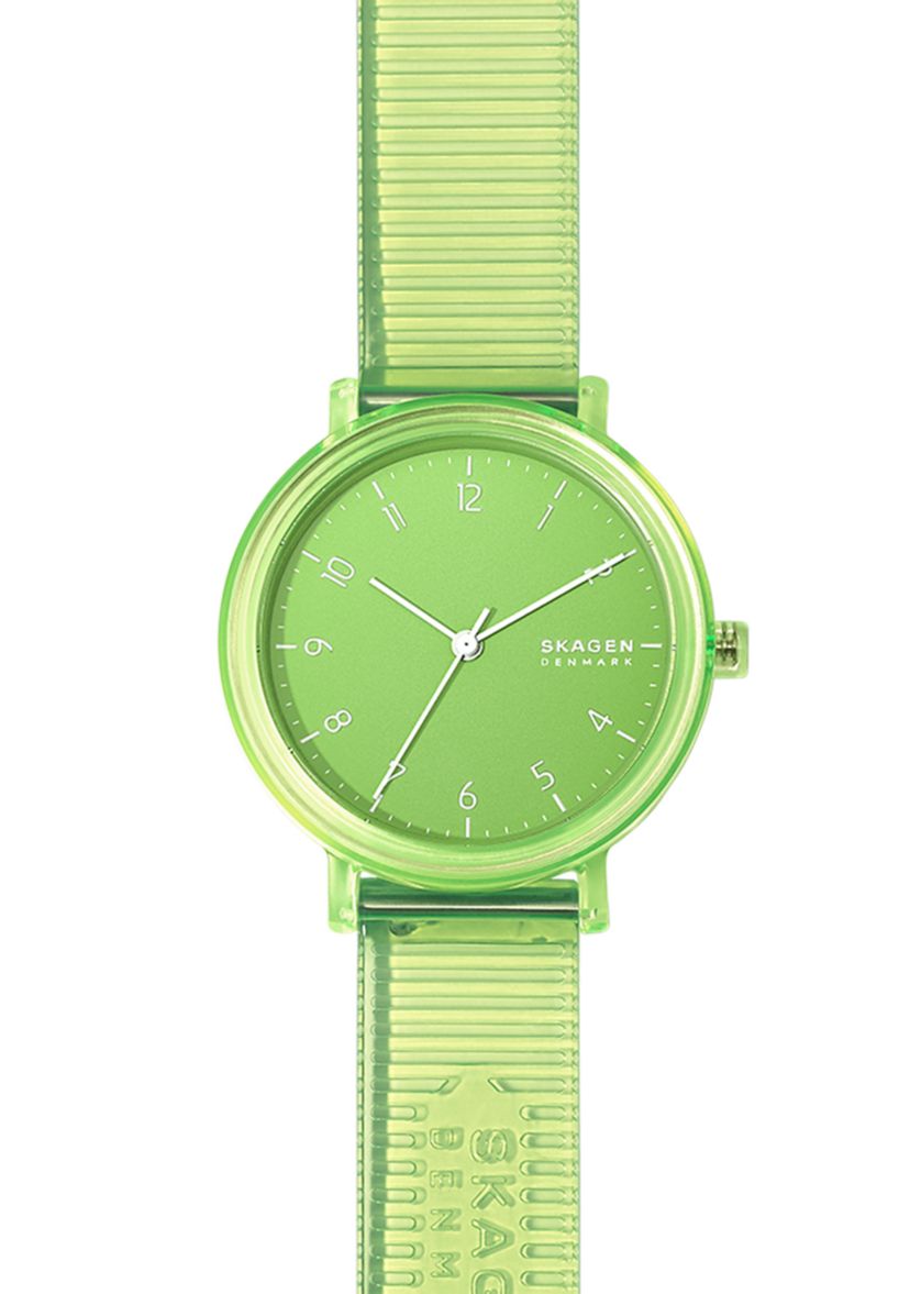 Aaren Green Silicone Watch 