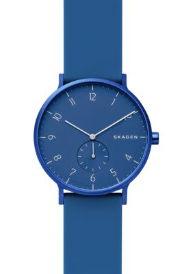 Skagen Aaren Kul r Blue Silicone Watch belk