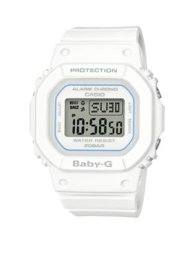 Baby G G Shock Women S White Square Digital Watch Belk