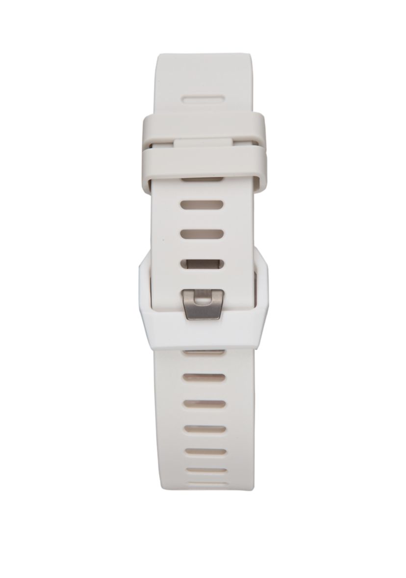 Womens White and Rose Gold Trainer Watch